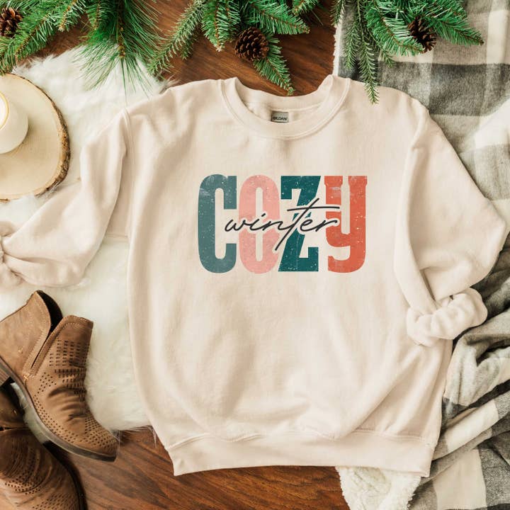 Retro Cozy Winter Colorful | Sweatshirt for wholesale by Olive And Ivory Wholesale