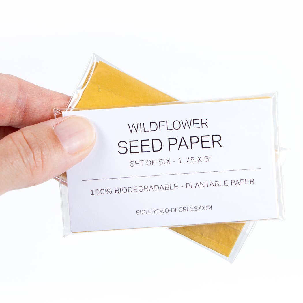 Studio 82° - Wholesale Place Card / Place Holder - Wildflower Seed Card - Frost White2