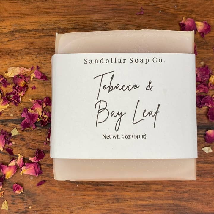 Tobacco & Bay Leaf Shea Butter Bar Soap for wholesale by Sandollar Soap Co.