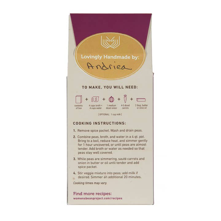 Women’s Bean Project - Wholesale Soup - Spicy Split Pea Soup1