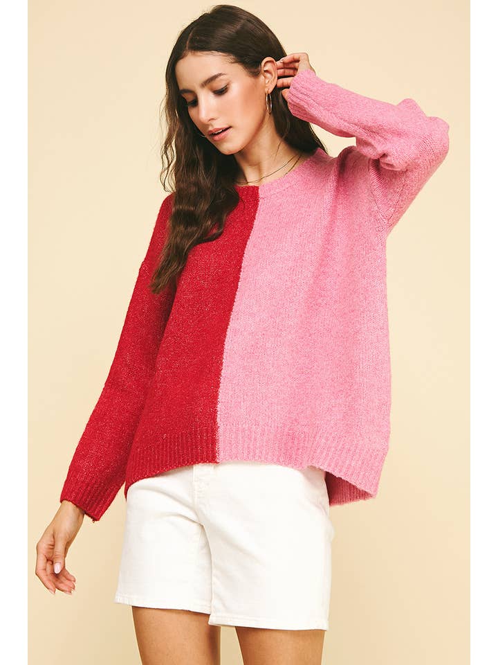 PINCH – Pulôver - Mulher por atacado – CAMISOLA COLORBLOCK - 3276WS9