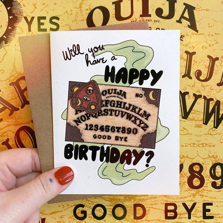 Birthday Ouija Board Card for wholesale by Chateau Blanche