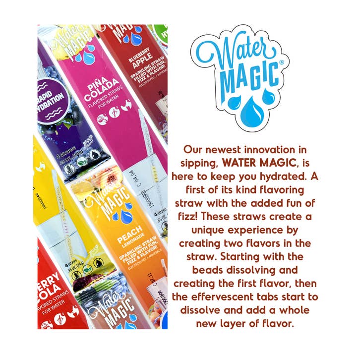 Magic Straws - Wholesale Drink Mix - Water Magic Pina Colada Water Flavoring Straws