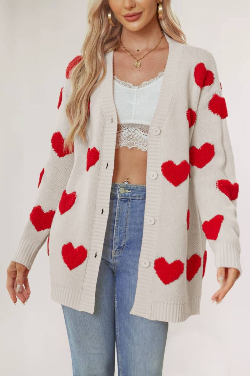 NINEXIS - Wholesale Cardigan - Women's - CWOCAL1826_LONG LOVE BUTTON LONG SLEEVE SWEATER CARDIGAN10
