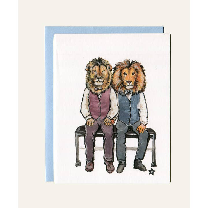 Darling Illustrations - Wholesale Love Card - King of My Heart - Lion Notecard5