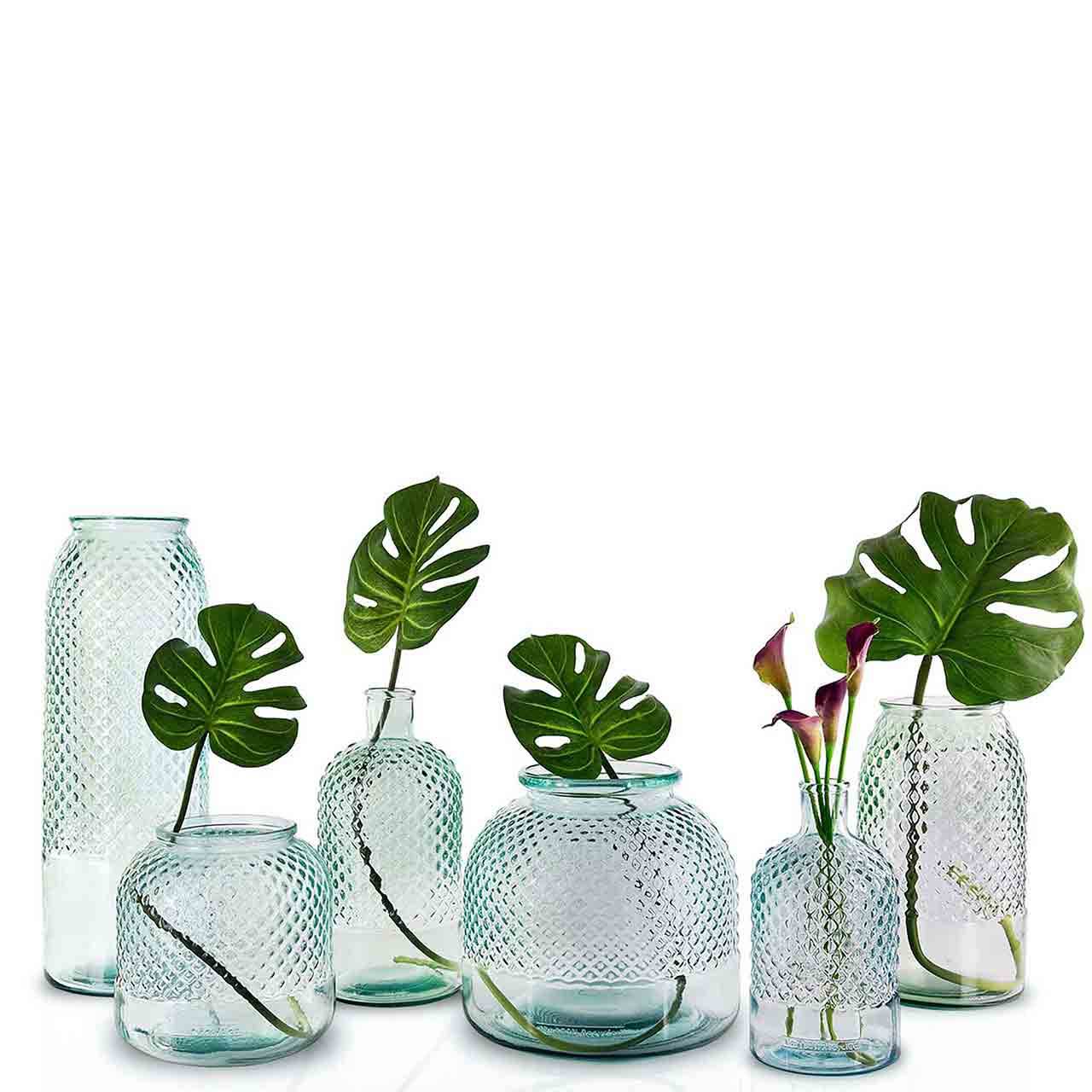 Couronne Co. - Wholesale Vase - Diamond Glass Hurricane, 9 ½”5