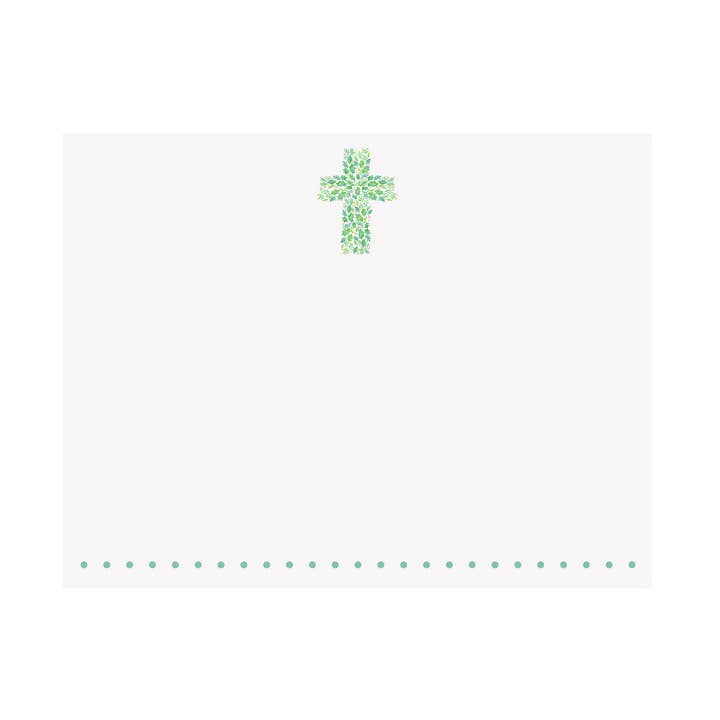 Carte de note plate de Noël en croix de Noël pour la vente par Brake Ink Stationery