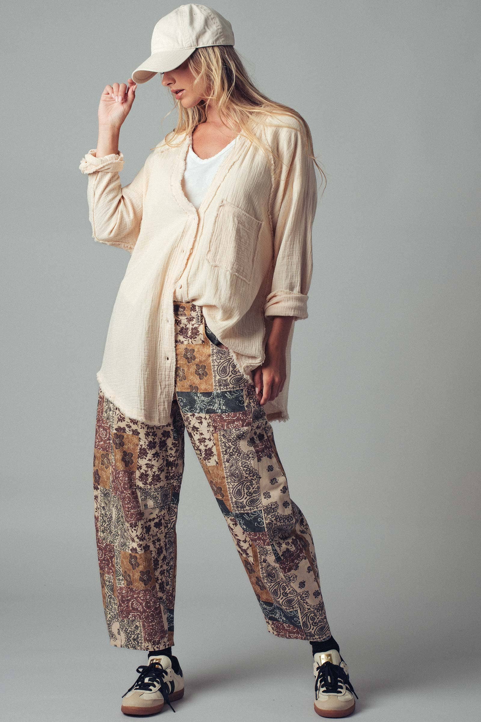 Fashion Week - Wholesale Button Down Shirt - Women's - The Willow Gauze Relaxed Shirt15