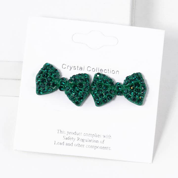 Sensibling Corp. - Wholesale Stud/Post Earrings - Crystal Rhinestone Bow Stud Earrings25