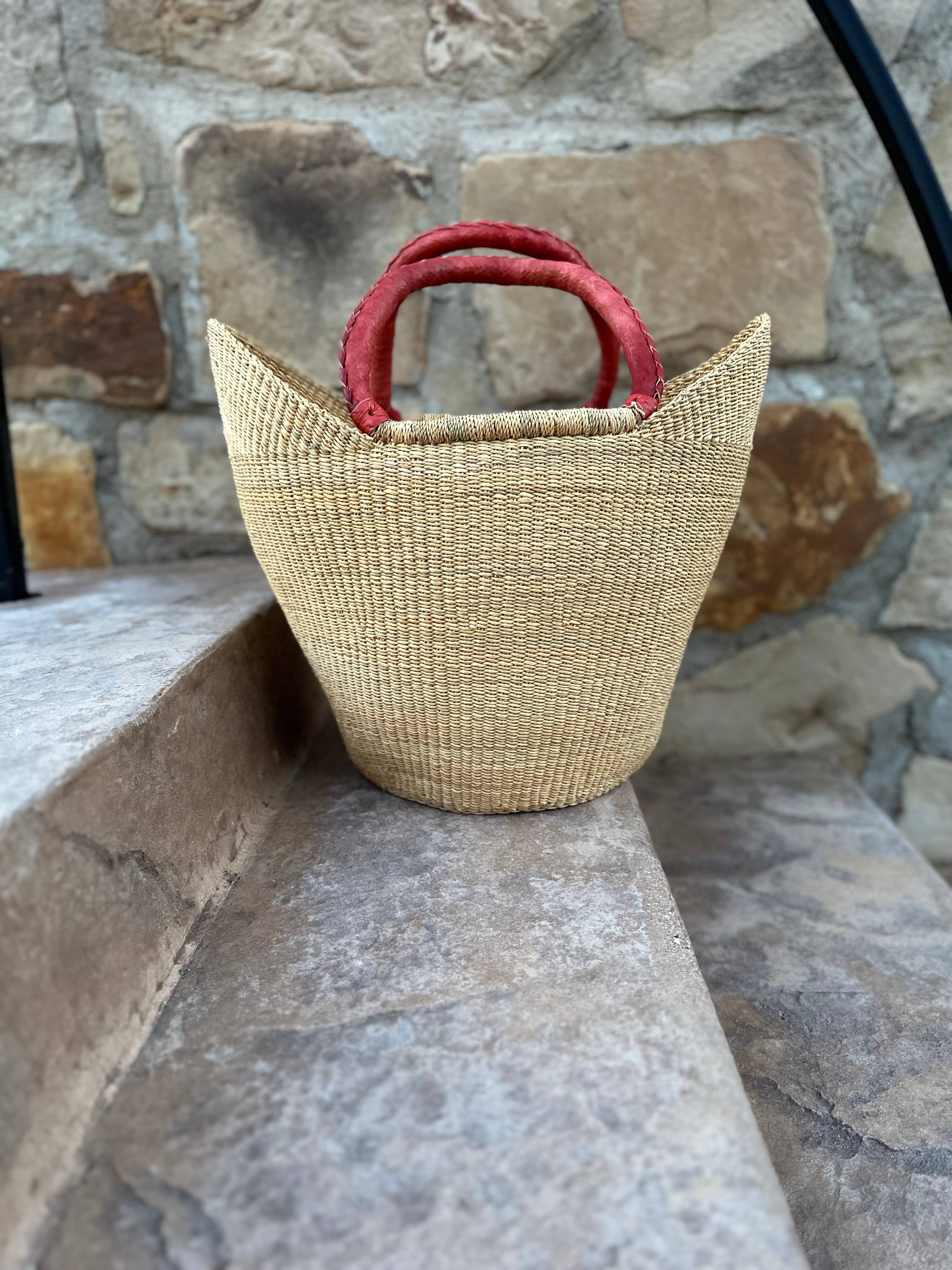 The African Home Goods - Wholesale Beach Bag - African Natural Ghana U-Shopper Yikene Beach Tote Bag3