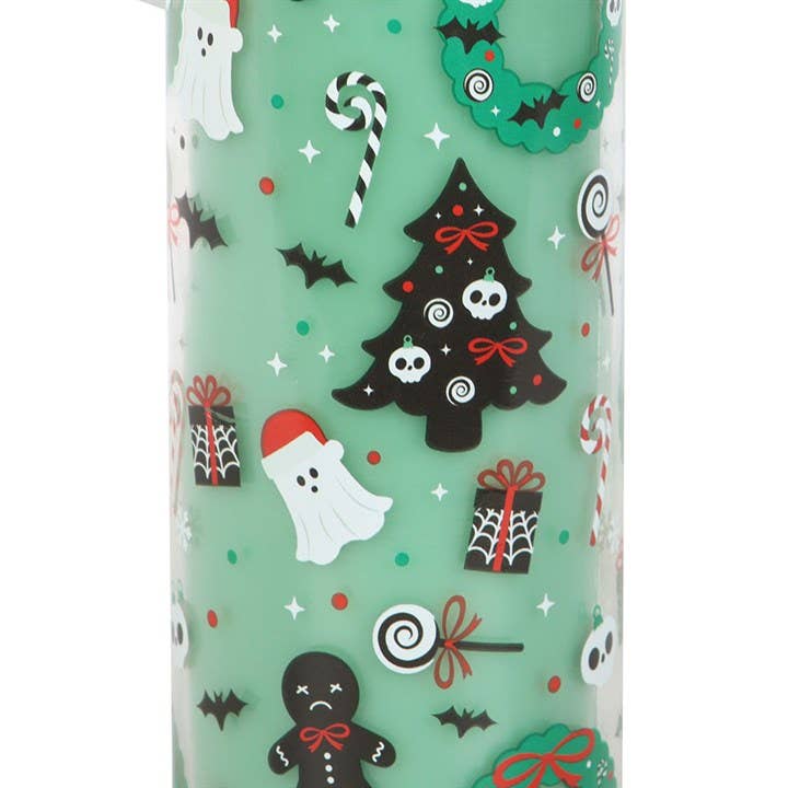 Something Different Wholesale - Wholesale Jar/Filled Candle - Merry Creepmas Candy Cane Gothic Christmas Tube Candle3