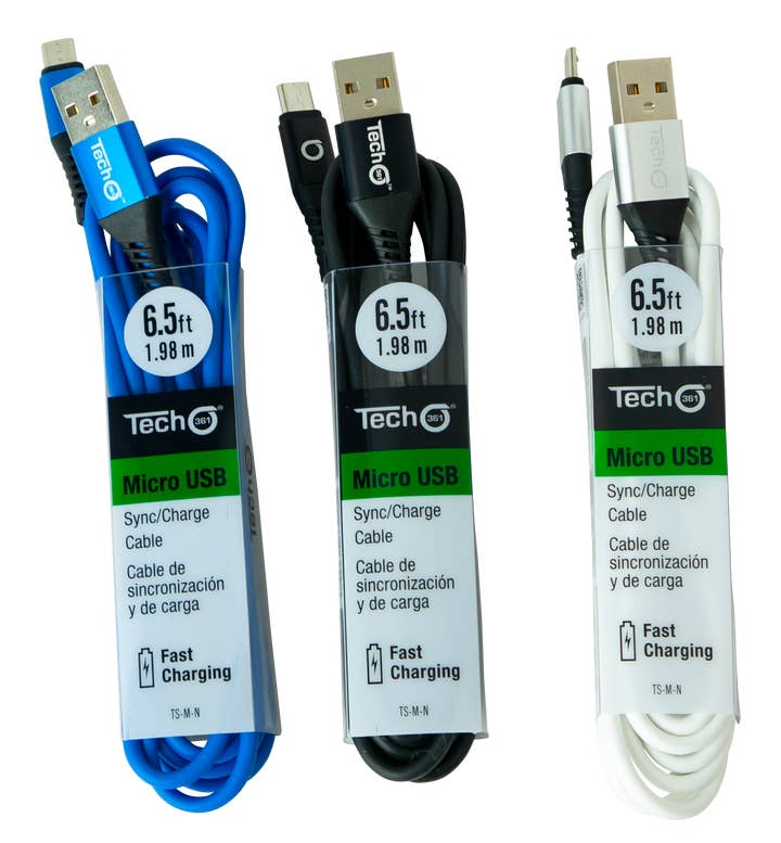 iTech361 - Wholesale Charging Cable - MICRO USB 2M/6.5 FT. SYNC/CHARGE CABLE ASSTD COLORS0