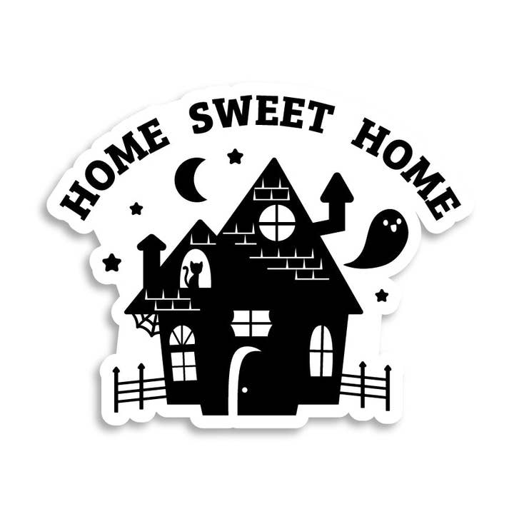 Pegatina de Casa Encantada "Hogar Dulce Hogar" para venta al por mayor de Miss Elaneous Art
