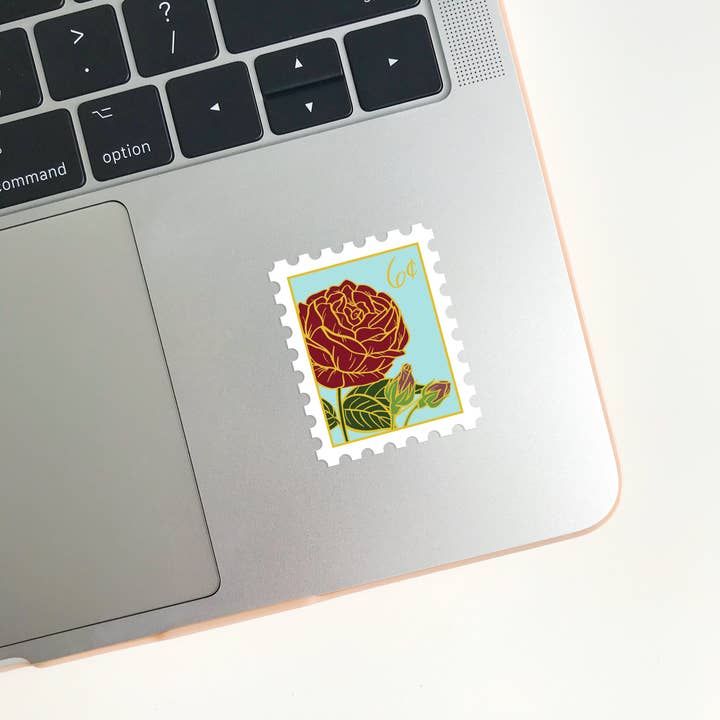 Sablewood Paper Company - Wholesale Sticker - Rose (June) Birth Month Stamp (Sticker)1