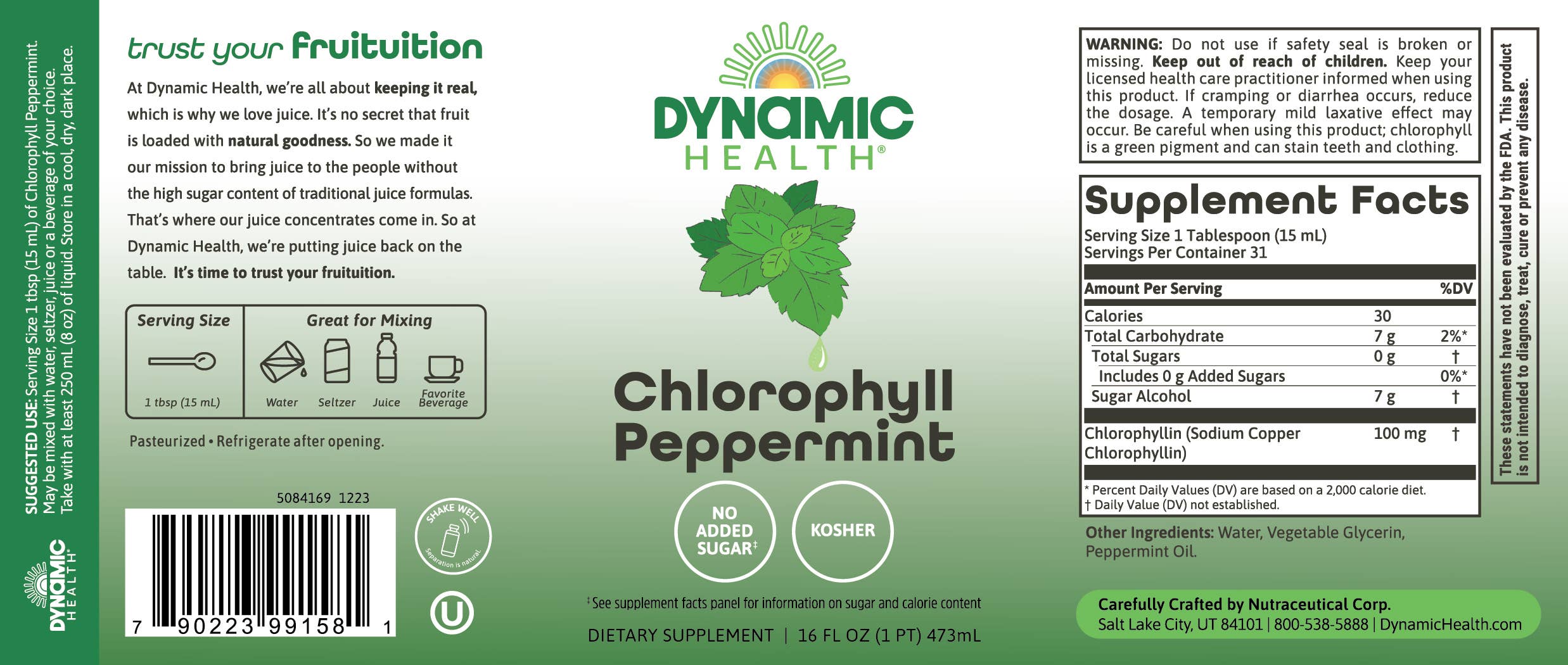 Dynamic Health - Wholesale Oral Supplement/Vitamin - Liquid Chlorophyll - Peppermint2