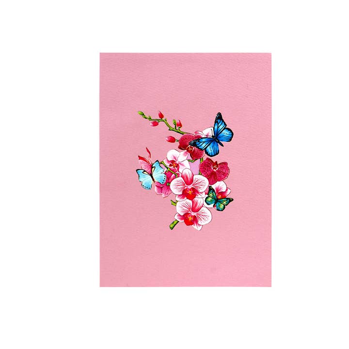 Wonder Paper Art - Wholesale Gewone wenskaart - POP-UP KAART MET ORCHIDEE4