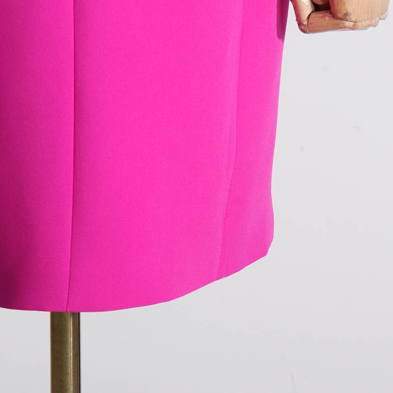 Productseeker - Vente Blazer – femme - BL067 Blazer rose à col en strass pour femmes10