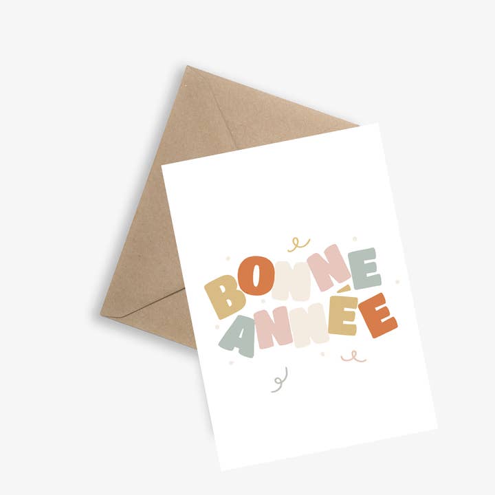 Greeting Card - Happy New Year (Simple Card) for wholesale by LE PAPIER GRAPHIQUE