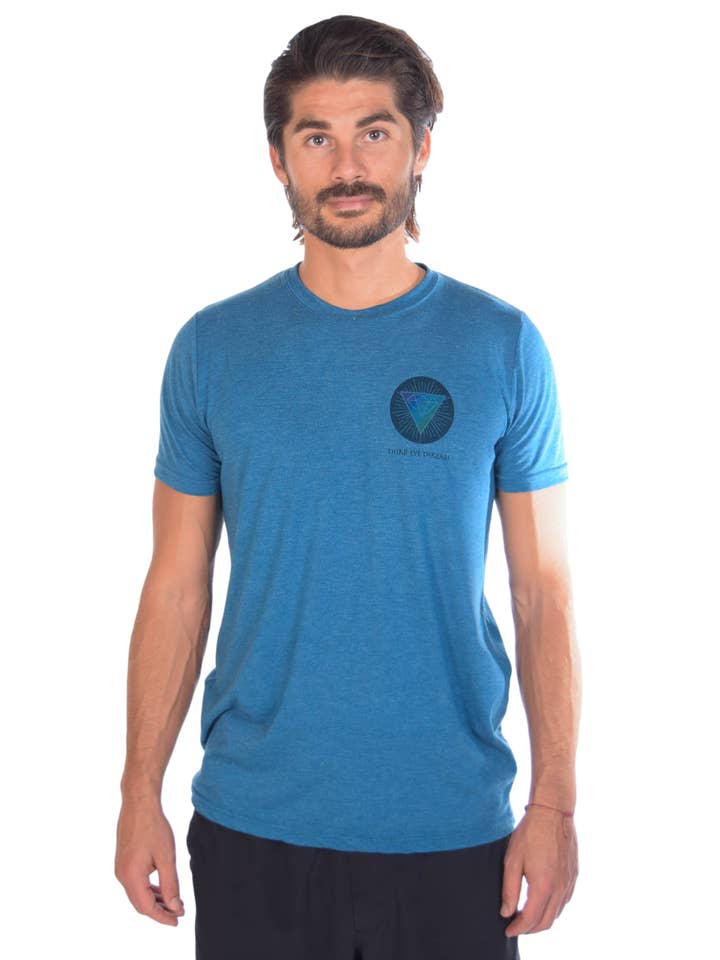 Rainbow Crystal Vibration Diamond Tri Blend Crew Neck Tee for wholesale by Third Eye Threads