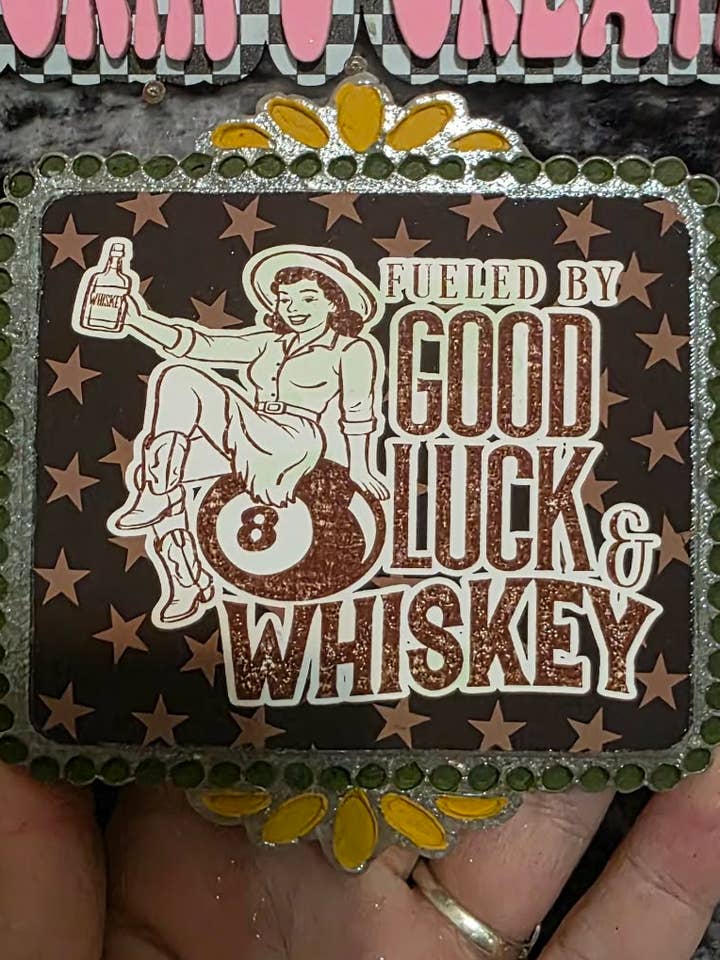 Squash Blossom CARDSTOCK Handmade Car Air Freshener for wholesale by Buckin J Creations