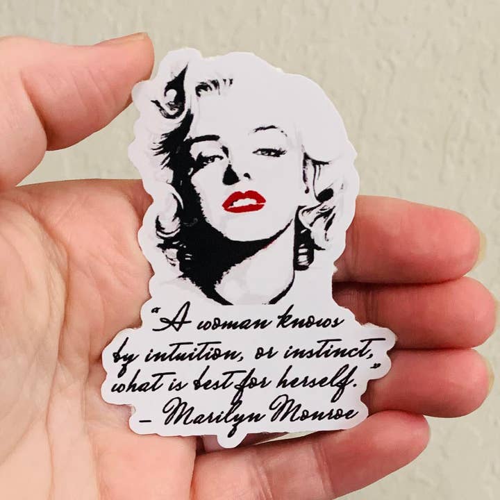 A Woman Knows-Marilyn Sticker/Magnet for wholesale by Oily Graphic Creations