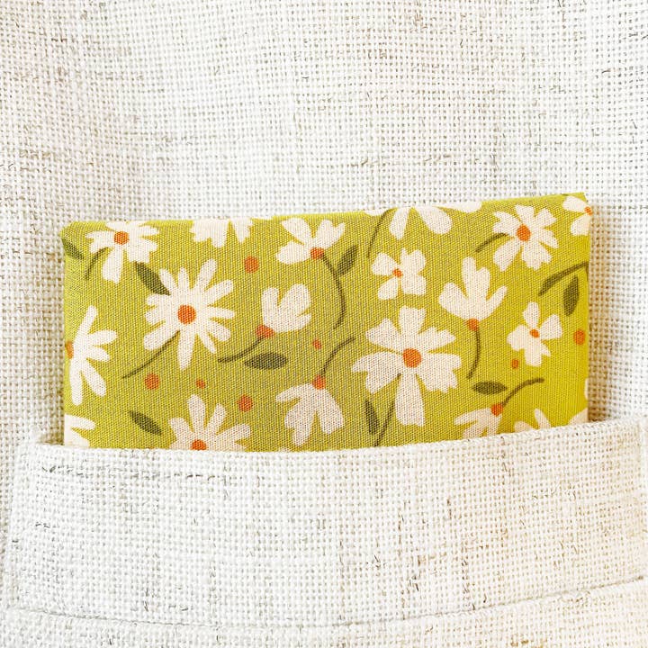 Moss Green Pocket Square With Cream Flowers For Men for wholesale by ELSE