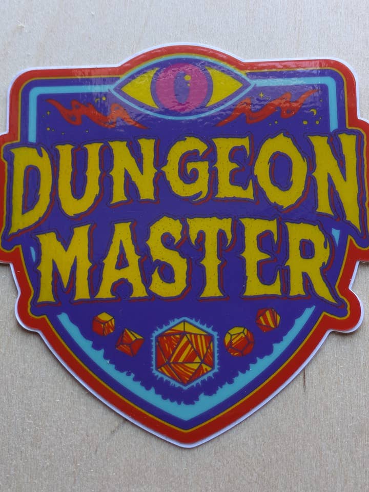 Dungeon Master | TTRPG Holographic Vinyl Sticker for wholesale by Goodbye Zach