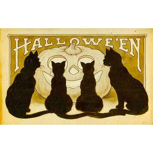 Just Write Arts - Wholesale Halloween Card - Halloween Cats Greeting Note Card