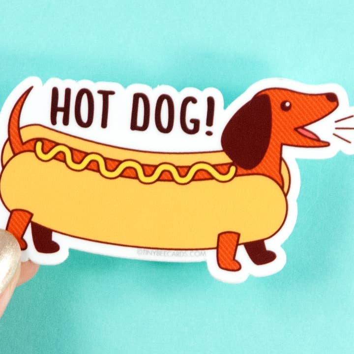 Tiny Bee Cards - Venta al por mayor Pegatina - Pegatina de vinilo salchicha salchicha caliente2