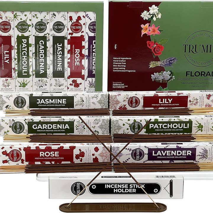 Floral Incense Sticks Variety Pack - 120 Incense Sticks for wholesale by TRUMIRI