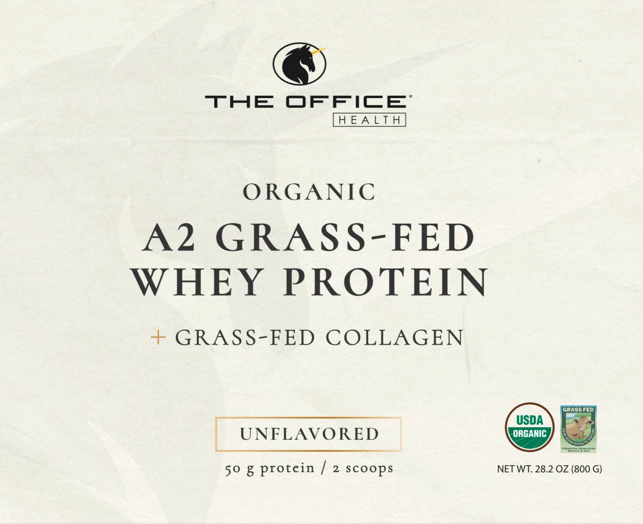 The Office Health - Wholesale Proteïne/superfoodpoeder - Biologische Ongezoete A2 Grasgevoerde Wei-eiwit met Collageen3