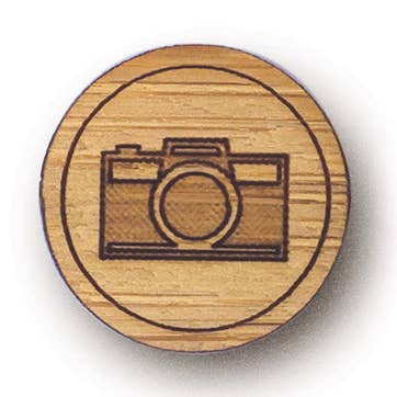 Bamboo Pins - Mini - Camera for wholesale by Cabin + Cub
