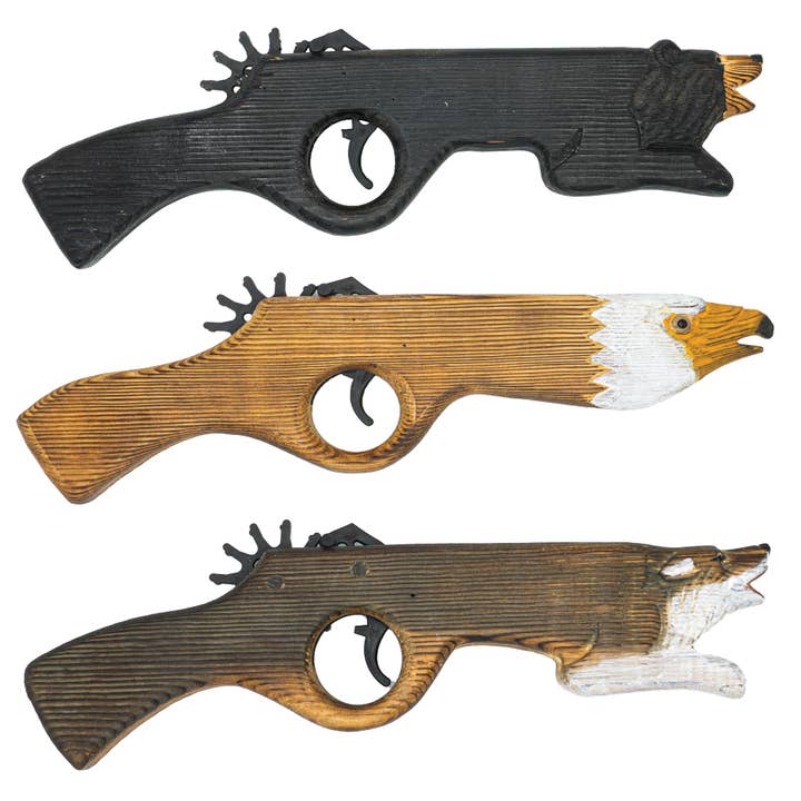 Pawnee Bill’s - Wholesale Wood Toy - Kids - Animal Rubber Band Guns