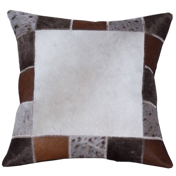 HILASON - Vendita all'ingrosso Fodera cuscino decorativo - Fodera per cuscino patchwork in pelle bovina