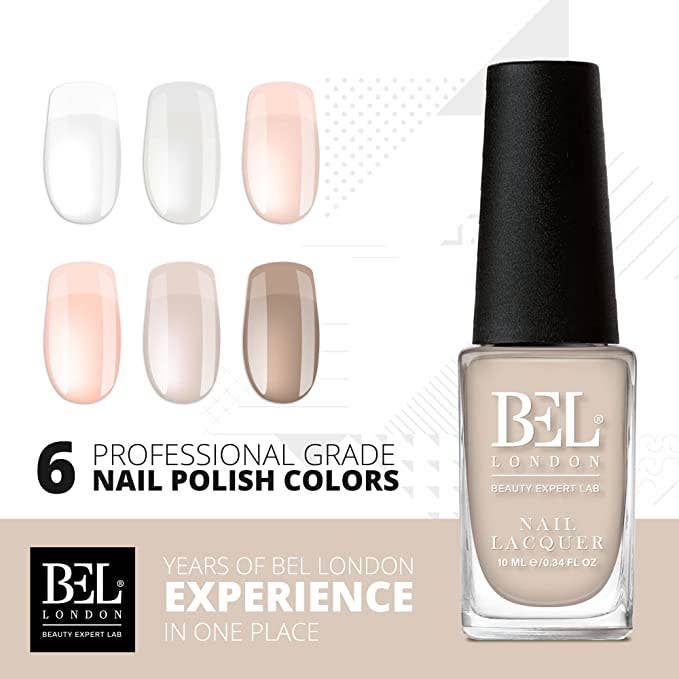 Eveline Cosmetics - Wholesale Nail Polish Set - BEL London The Frenchie Luxury 6 Pack Multi-color Nail Polis