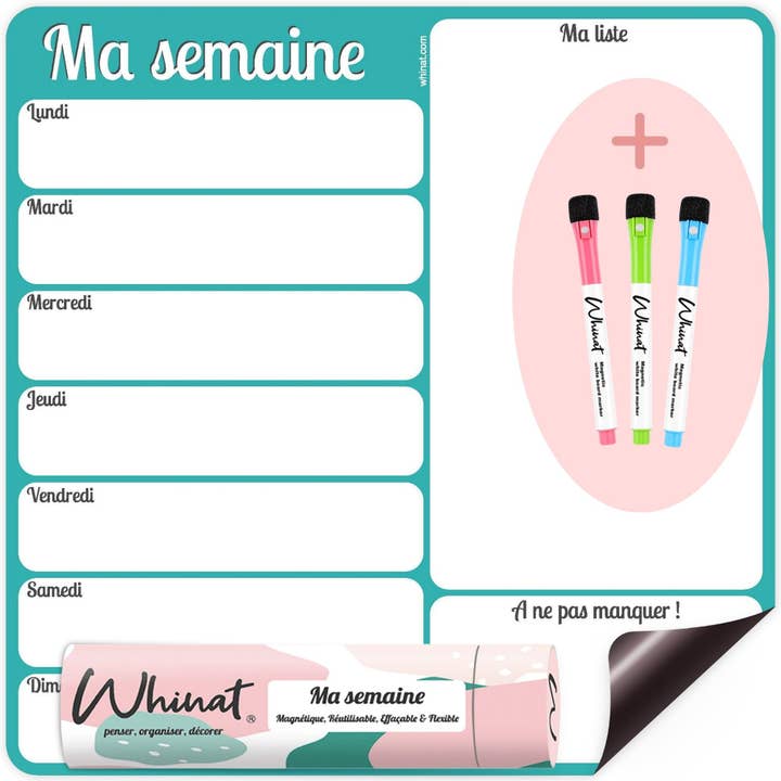 "My Week" ✏ Weekly Magnetic Whiteboard and other Purchase Wholesale tableau blanc. Free Returns & Net 60 Terms on Faire trending on Faire.
