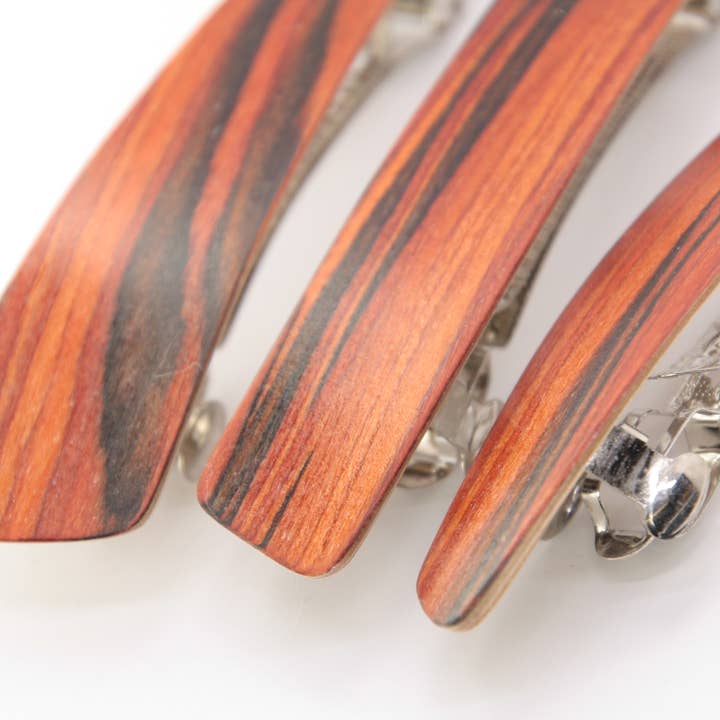 Holzkunstwerkstatt - Wholesale Hair Clip - Women's - wooden hair clip, normal size (83mm), “rosewood”1