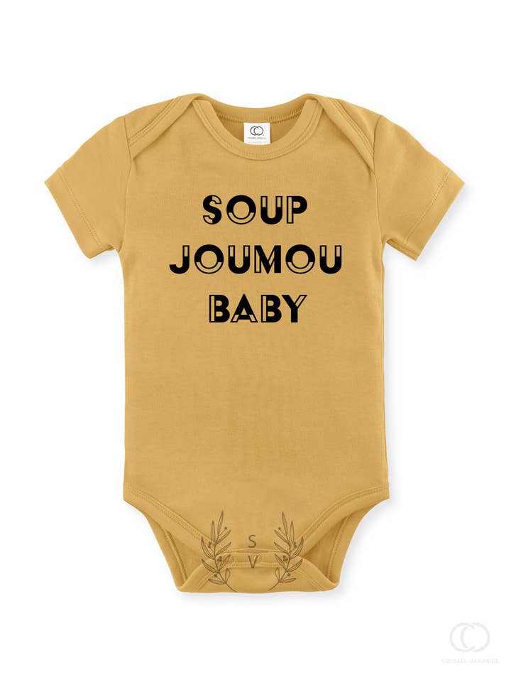 Soup Joumou Baby Bodysuit for wholesale by Simply Vero Handmade Crafts