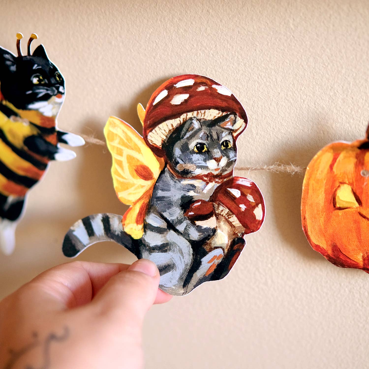 Doro Marcello - Wholesale Bunting/Garland - Halloween Paper Garland | DIY Craft Kit | Cat Fall Decor1