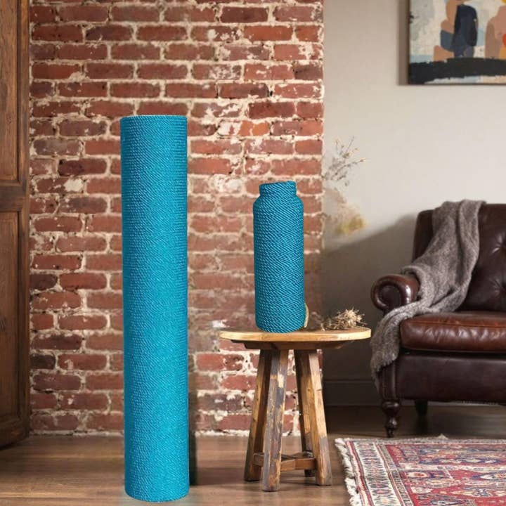 JuteExtravaganza - Wholesale Vase - Tall Turquoise Floor Vase for Pampas Grass and Decor