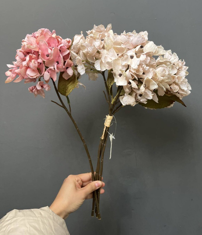 Sweet Home Deco - Wholesale Artificial Flowers - 17‘’T Faux Autunm Hydrangea Flower Bunchs, 3 Flowers/3 Stems9