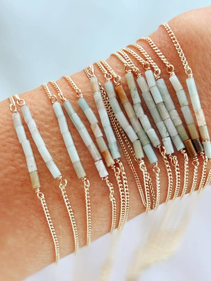 Bracelet en pierres précieuses Little Lido pour la vente par Where Watermelons Grow