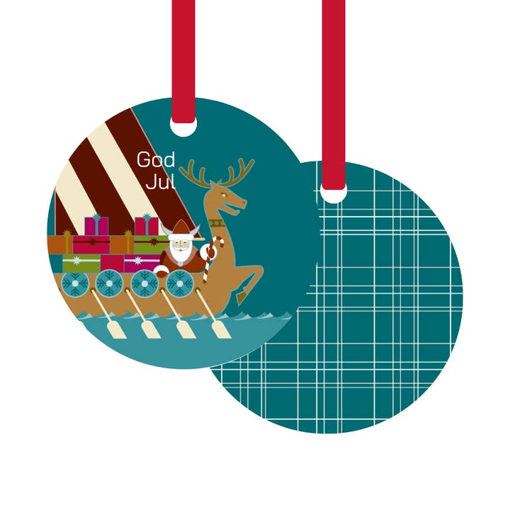 Adorno de Metal | Barco Vikingo de Santa para venta al por mayor de Creative Compass