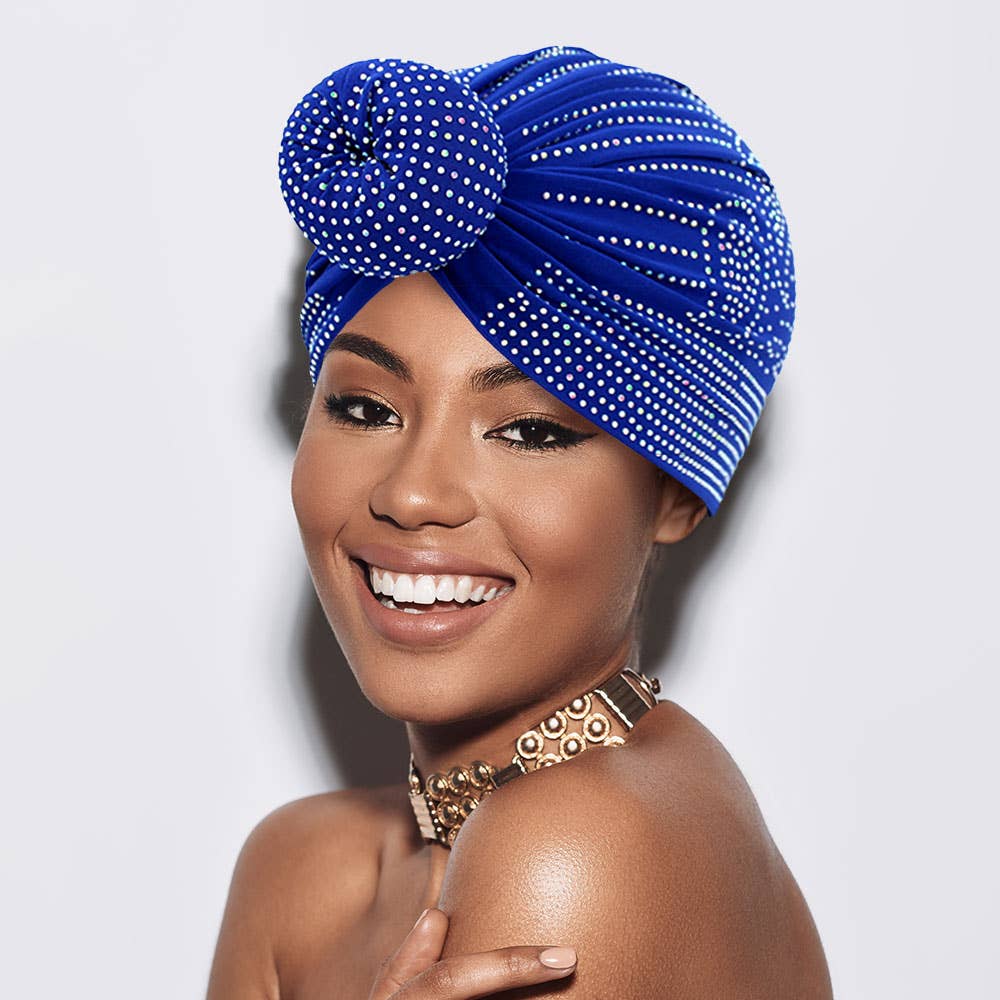Sensibling Corp. - Wholesale Turban - Women's - Bling Studded Turban Hair Wrap
8