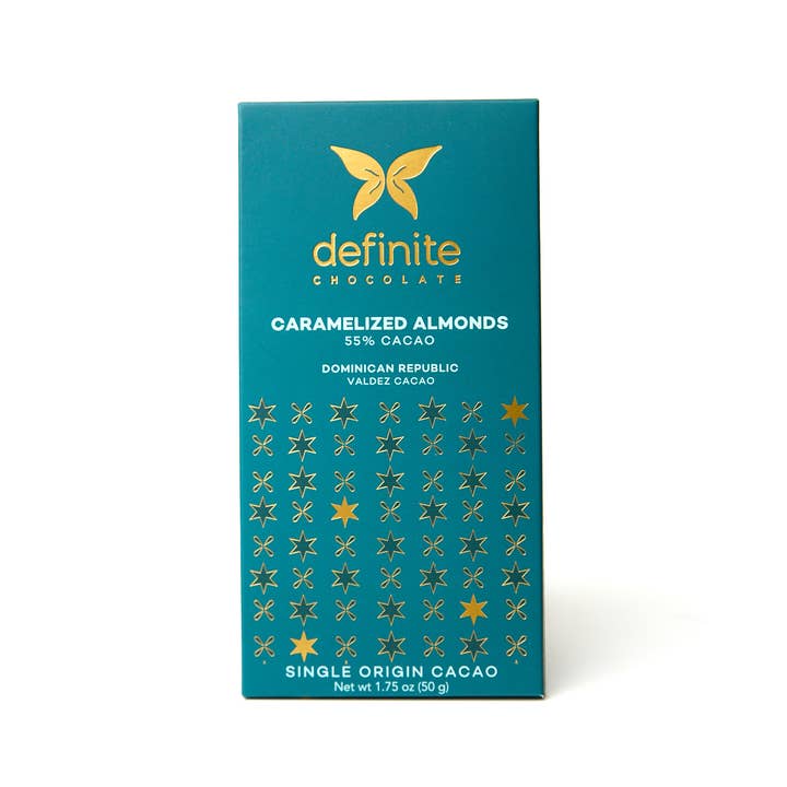 Definite Chocolate – wholesale Chokladkaka – Valdez (55%) Karamelliserad mandel- och cashewmjölk