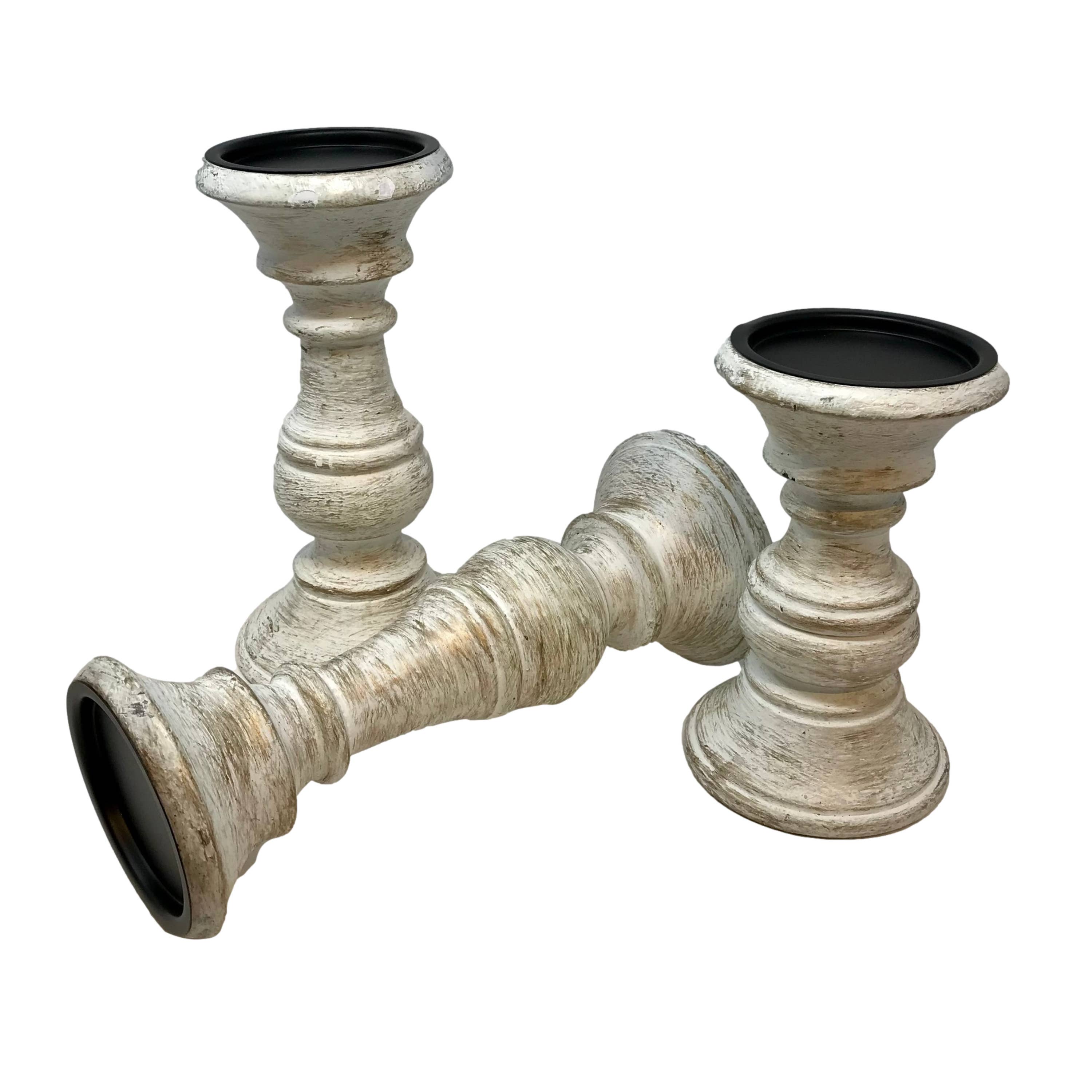 Wilco Home - Wholesale Candle Holder - Set/3 Solid Mango Wd Pillar Candleholders $19.95 Set9