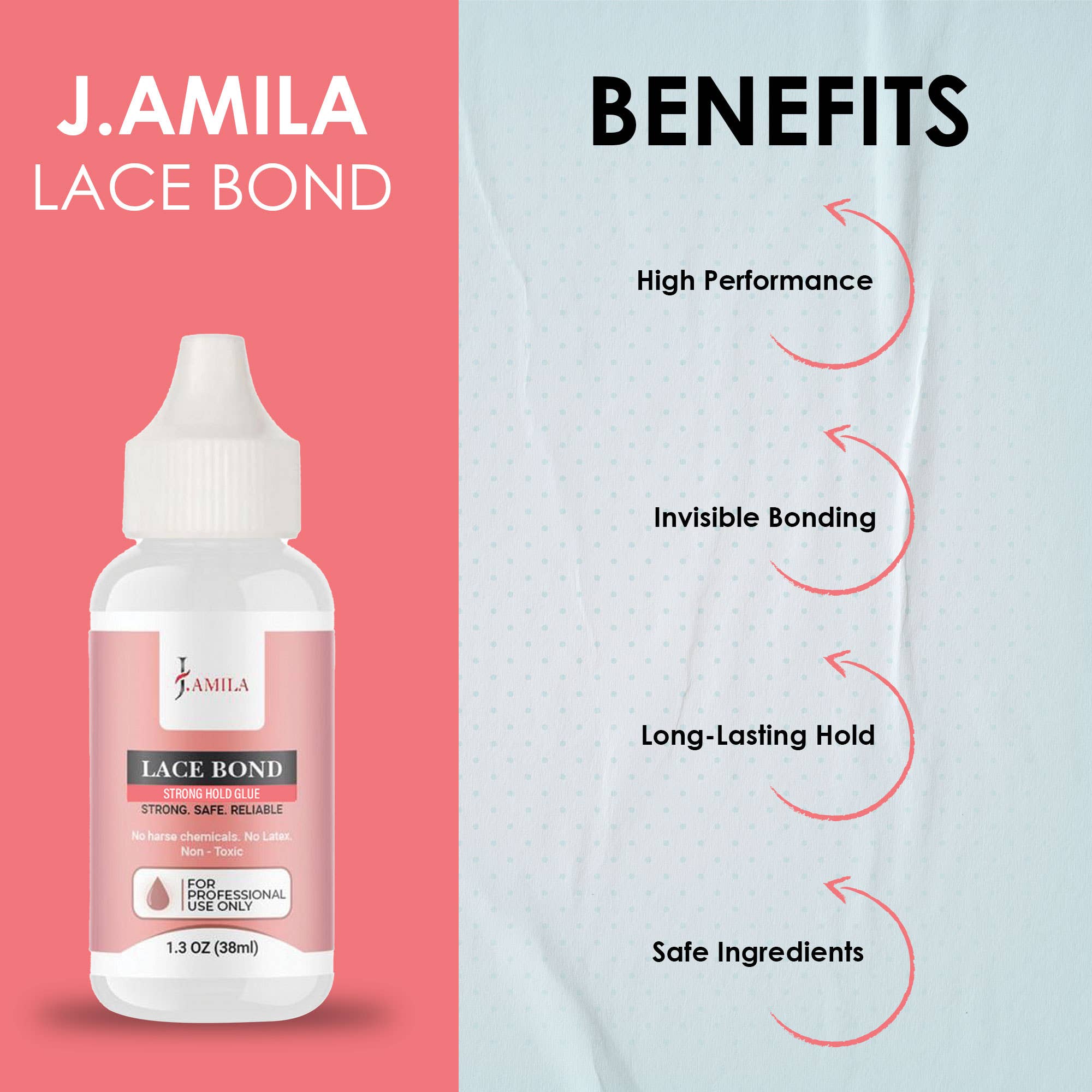 UB BRANDS INC - Vente Gel/mousse de coiffage - Colle à forte tenue J. Amila Professional Lace Bond (1,3 oz)2