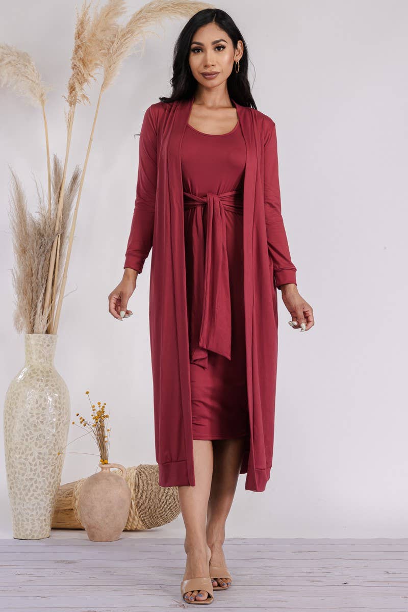 H&H Fashion Inc. - Wholesale Dress - Women's - HH657X-SL-NEW - 2PC Cardigan and Dress Set5
