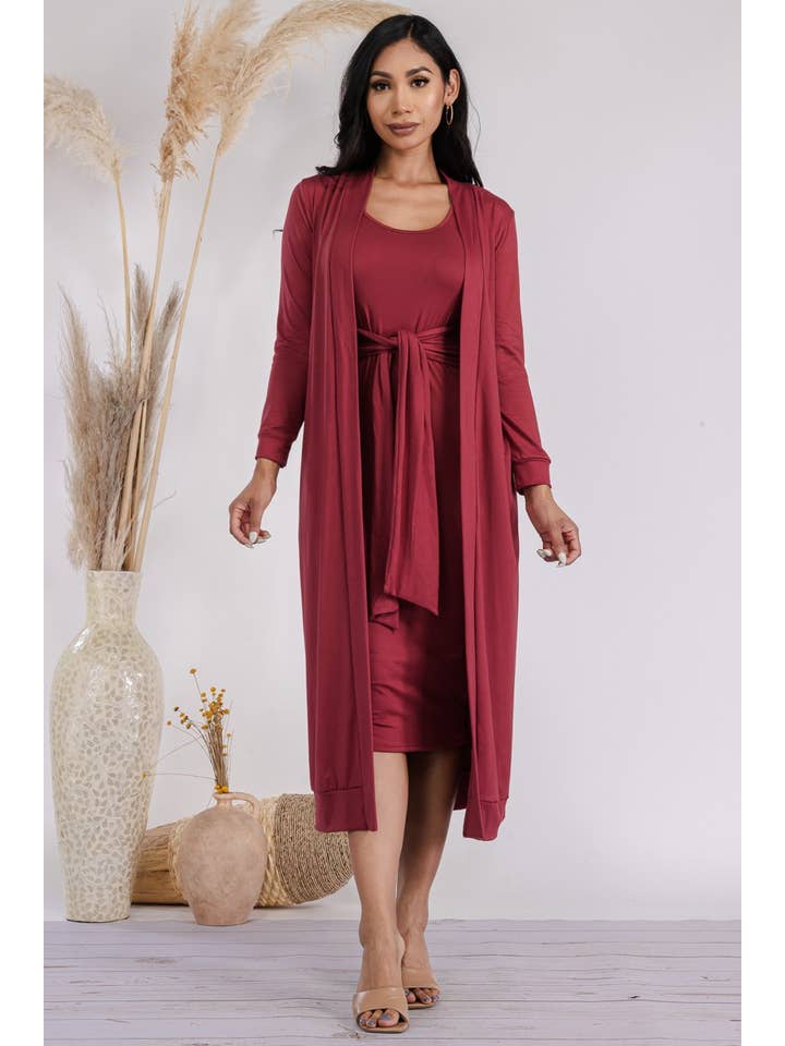 H&H Fashion Inc. - Wholesale Dress - Women's - HH657X-SL-NEW - 2PC Cardigan and Dress Set5