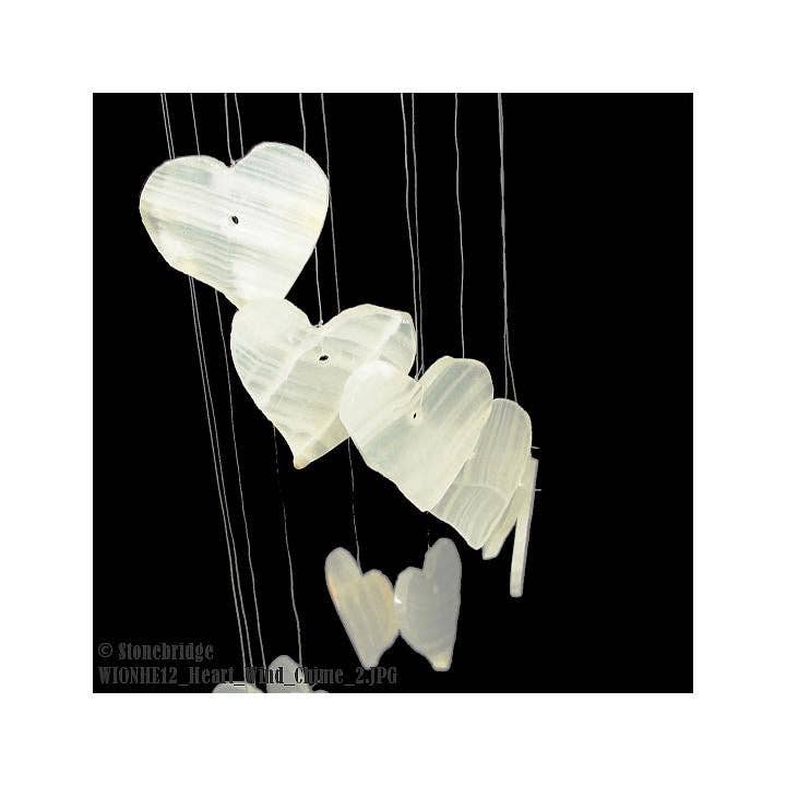 Stonebridge Imports - Wholesale Wind Chime - White Onyx - Hearts - Wind Chime1